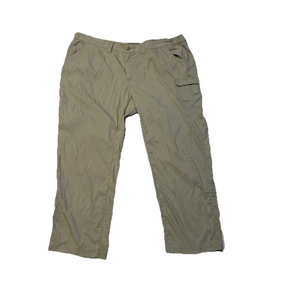 Bit & Bridle Cargo Pants Women's Sz 2X Beige Roll Tab Leg Lightweight Outdoors - Picture 1 of 10